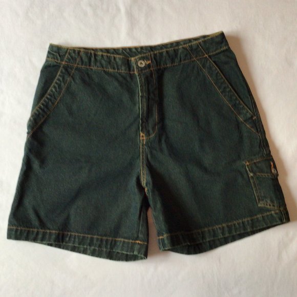 Sonoma Pants - Sonoma - Black denim shorts with orange stitiching